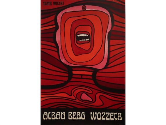 オズワルド ポスター 1964 Vintage Polish Opera Poster, Alban Berg's Wozzeck at Teatr