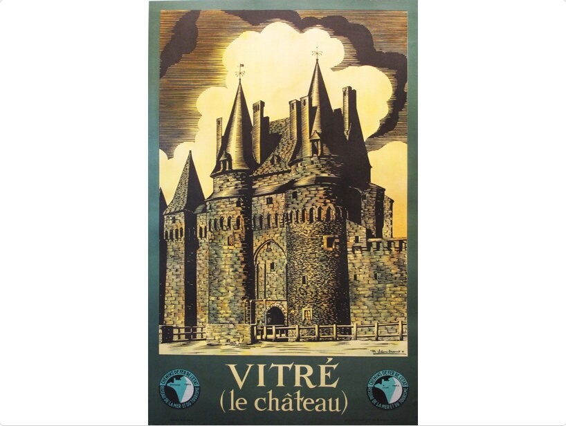 1935年　フランス南部「都市観光案内ポスター」 1935年 フランス南部「都市観光案内ポスター」Ω