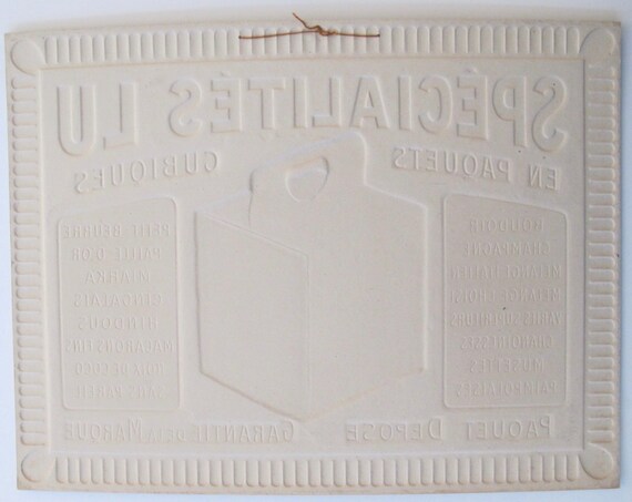 Lefevre Utile Biscuits Champagne La Plaque Publicitaire LU