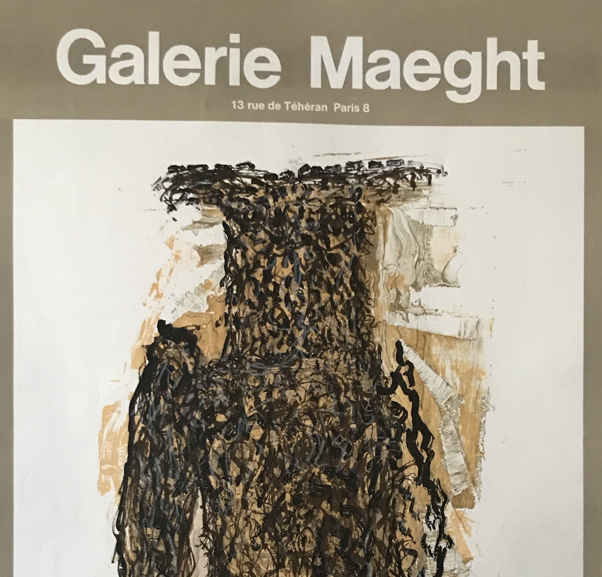 1970s French Exhibition Poster, Riopelle (oeuvres Recentes Galerie