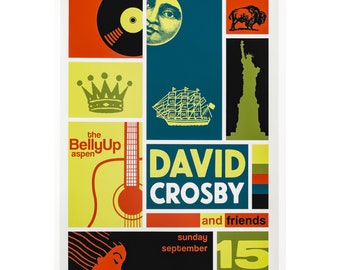 2019 American Concert Poster, David Crosby (Belly Up)