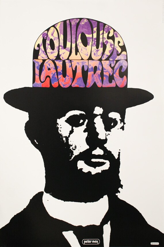 ビンテージ ピーターマックス ロートレック ポスター 絵 Peter Max