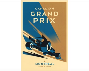 2024 Contemporary Mads Berg Sports Poster - Canadian Grand Prix, Montreal