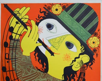 1946 Danish Poster, Spil Selv, Musik Skal Der Til by Bjorn