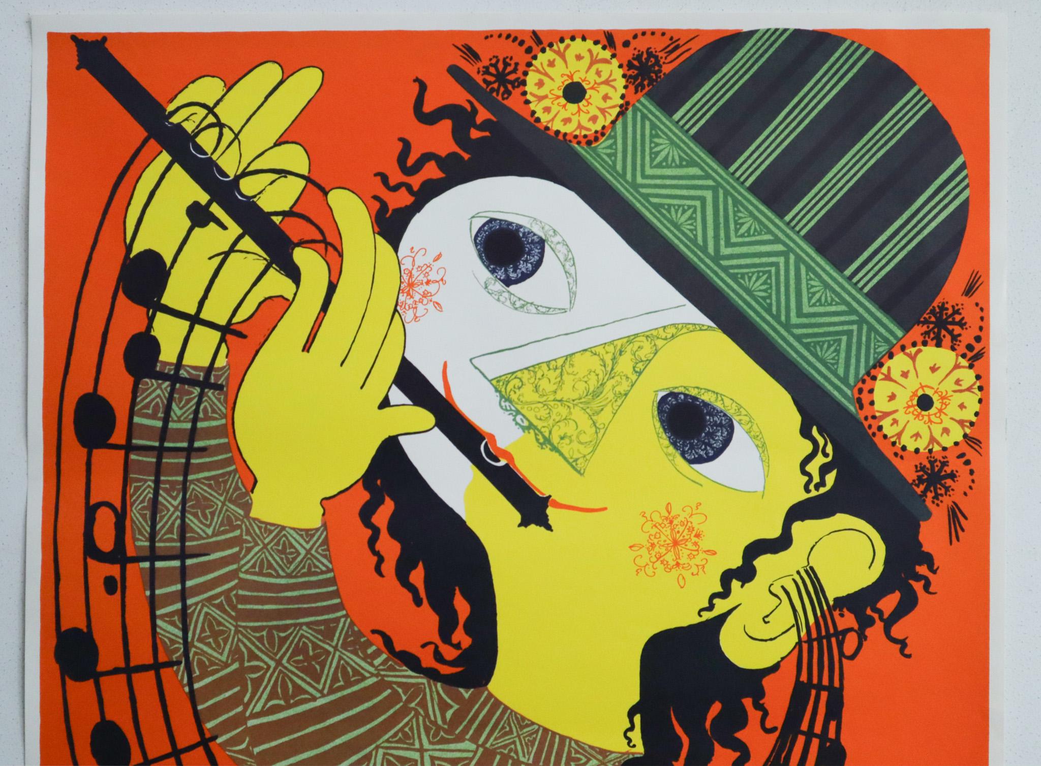 1946 Danish Poster, Spil Selv, Musik Skal Der Til by Bjorn