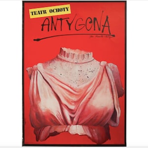1980 Polish Theater Poster, Antygonia (Antigone) - Pagowski