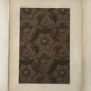 1870 French Decorator Pochoirs, Renaissance, Auguste Racinet (Set of 3)
