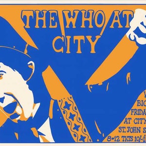 2021 Masters of Serigraphy Posters, Individual Print, The Who at City, Brian Burns