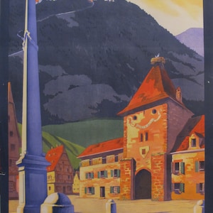 1930s Original French Travel Poster, Les Trois Épis (Chemins de Fer d&#39;Alsace et de Lorraine)