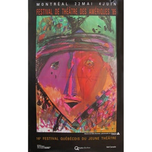 1985 Affiche originale québécoise, Festival de Théâtre des Amériques