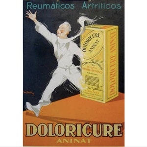 1920s Original Italian Art Deco Carton - Doloricure by Leon Dupin