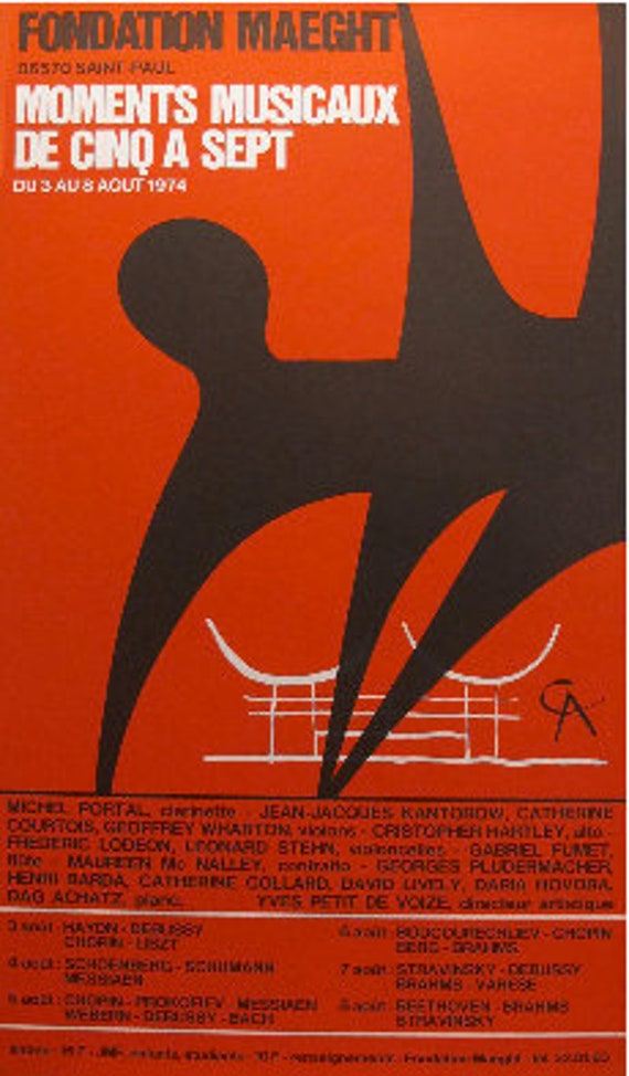 1974 Original Exhibition Poster Galerie Maeght Calder Etsy