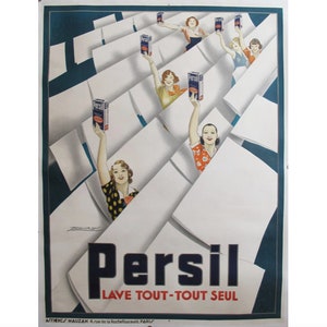 1935 Vintage Achille Mauzan French Poster - Persil
