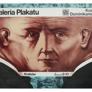 1984 Original Polish Exhibition Poster, Leszek Zebrowski at Galeria Plakatu