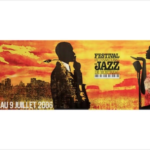 2006 Montreal International Jazz Festival Poster, Horizontal (Couple, Yellow Background)