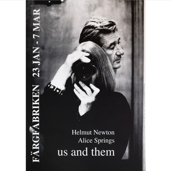 1991 Swedish Exhibition Poster, Helmut Newton, Us and Them