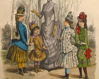 Le Moniteur de la Mode 銅版画　1859年 Le Moniteur de la Mode 銅版画 1859年 - メルカリ