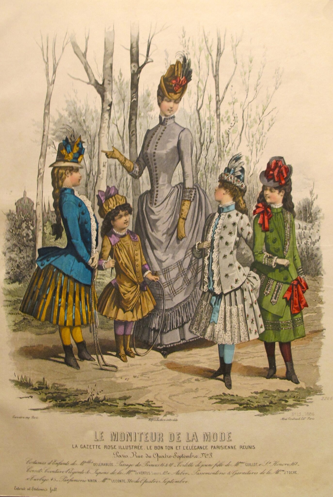 絵画 LE MONITEUR DE LA MODE Fashion Design Art, Le Moniteur de la Mode, French Antique