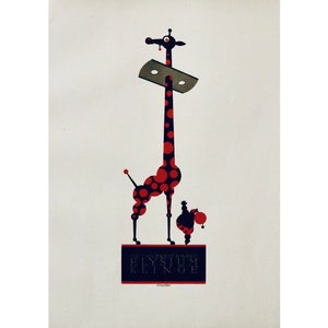 1923 Austrian Art Deco Poster, Elysium Klinger (Giraffe)