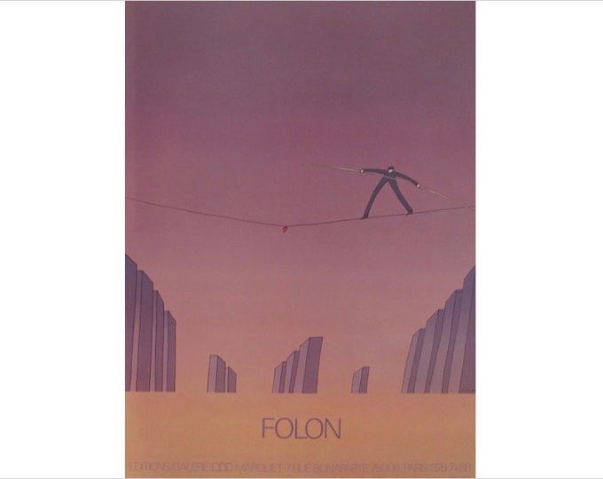 1983 Original French Surrealist Poster, Editions Galerie Marquet (Paris)