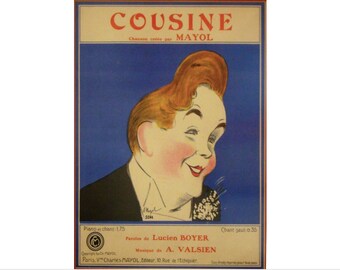 Portada de partituras originales en francés de 1914, Cosine - SEM/ Goursat