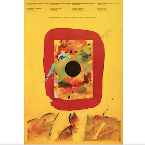 1980 Polish Exhibition Poster, Poster Biennale of Warsaw (Large Size) Swierzy