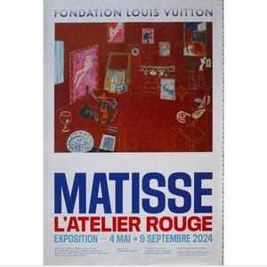 2024 French Exhibition Poster - &quot;Matisse, L&#39;Atelier Rouge, Fondation Louis Vuitton&quot; (Matisse)