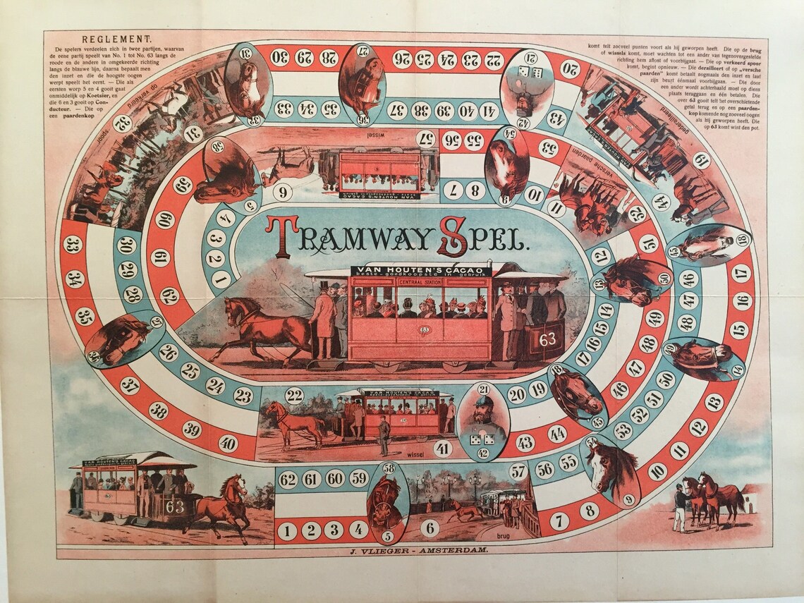 Affiche Vintage Tramway Spiel Plateau 50x70cm Poster HQ