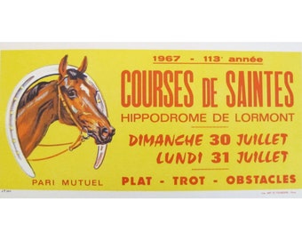 Cartel de la carrera de caballos francesa de 1967, Courses de Saintes