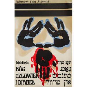 1976 Original Polish film poster - Bóg, Człowiek i Diabeł (God, Man and Devil)