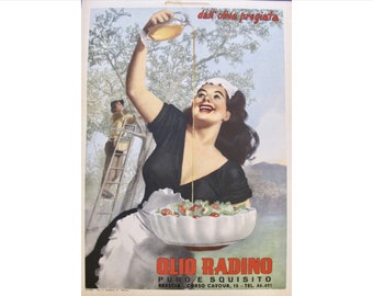 1950 Original Italian Advertising Carton, Olio Radino (small)