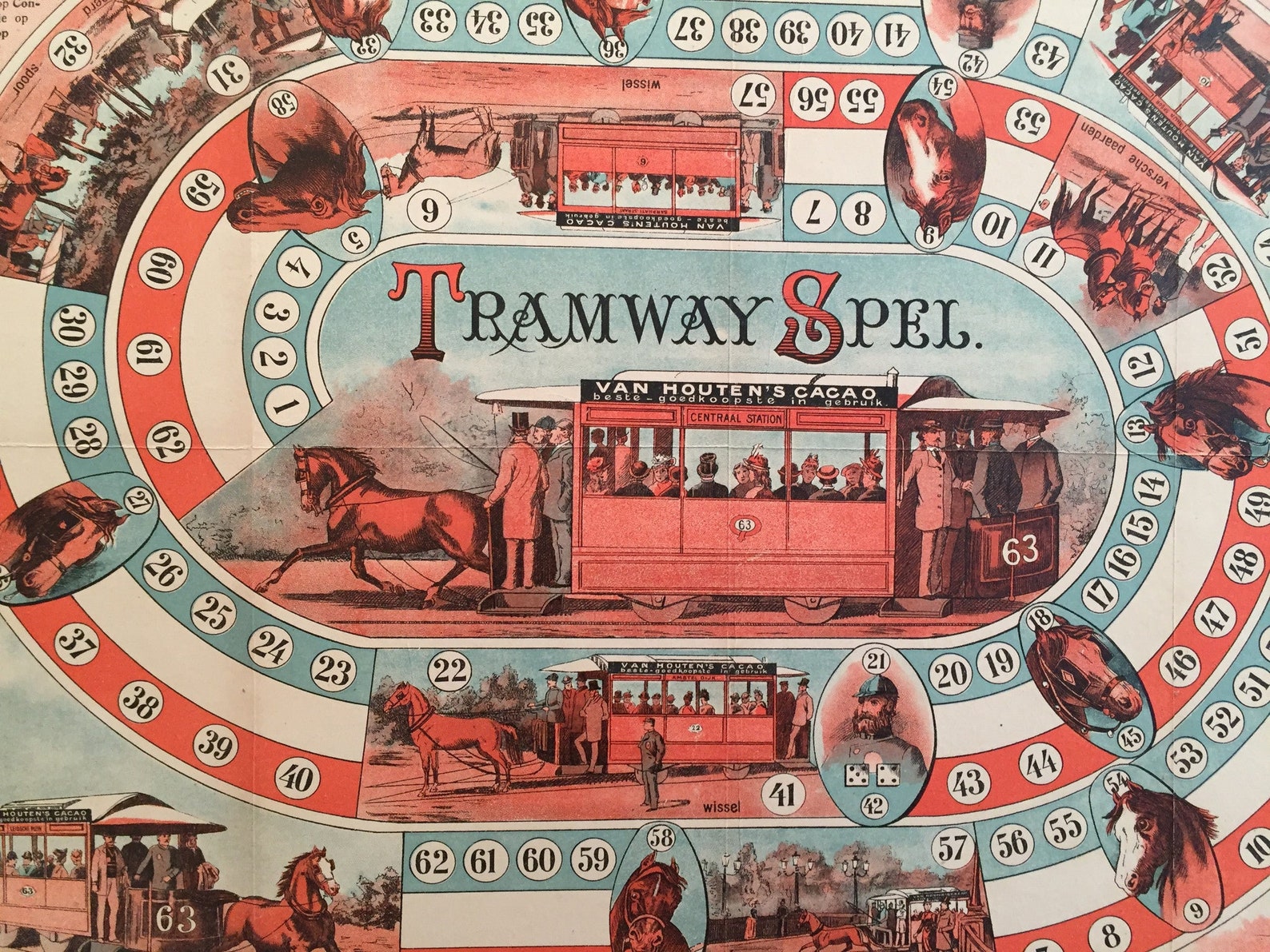 TRAMWAY SPEL PLATEAU JEU Rgpd - POSTER HQ 60x80cm d'une AFFICHE VINTAGE