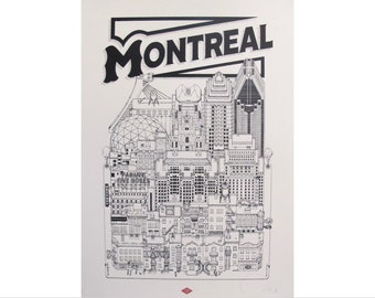2020 Contemporary Cityscape Poster - Montreal Map