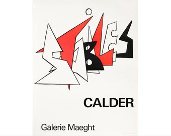 1974 French Exhibition poster - Stabiles Calder, Galerie Maeght