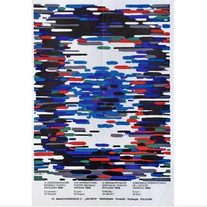 1986 Polish Exhibition Poster, Poster Biennale of Warsaw (Small Size) Swierzy