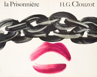 1968 French Movie Poster - La Prisionnière, H.G. Clouzot (Woman in Chains)
