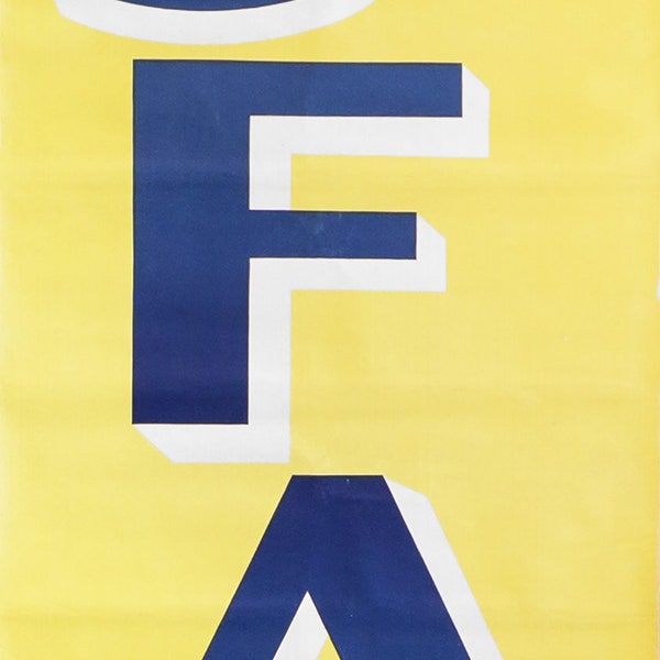 1940's Original French Typography Poster, Radio SFAR
