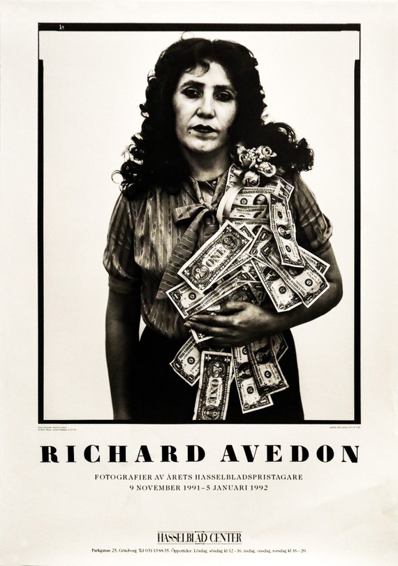 1991 Swedish Photography Exhibition Poster, Richard Avedon, (woman