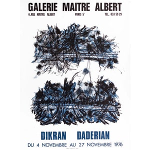 1975 Original French Exhibition Poster, Dikran Daderian, Galerie Maeght Albert
