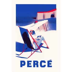 2019 Contemporary Travel Poster - Pascal Blanchet - Perce