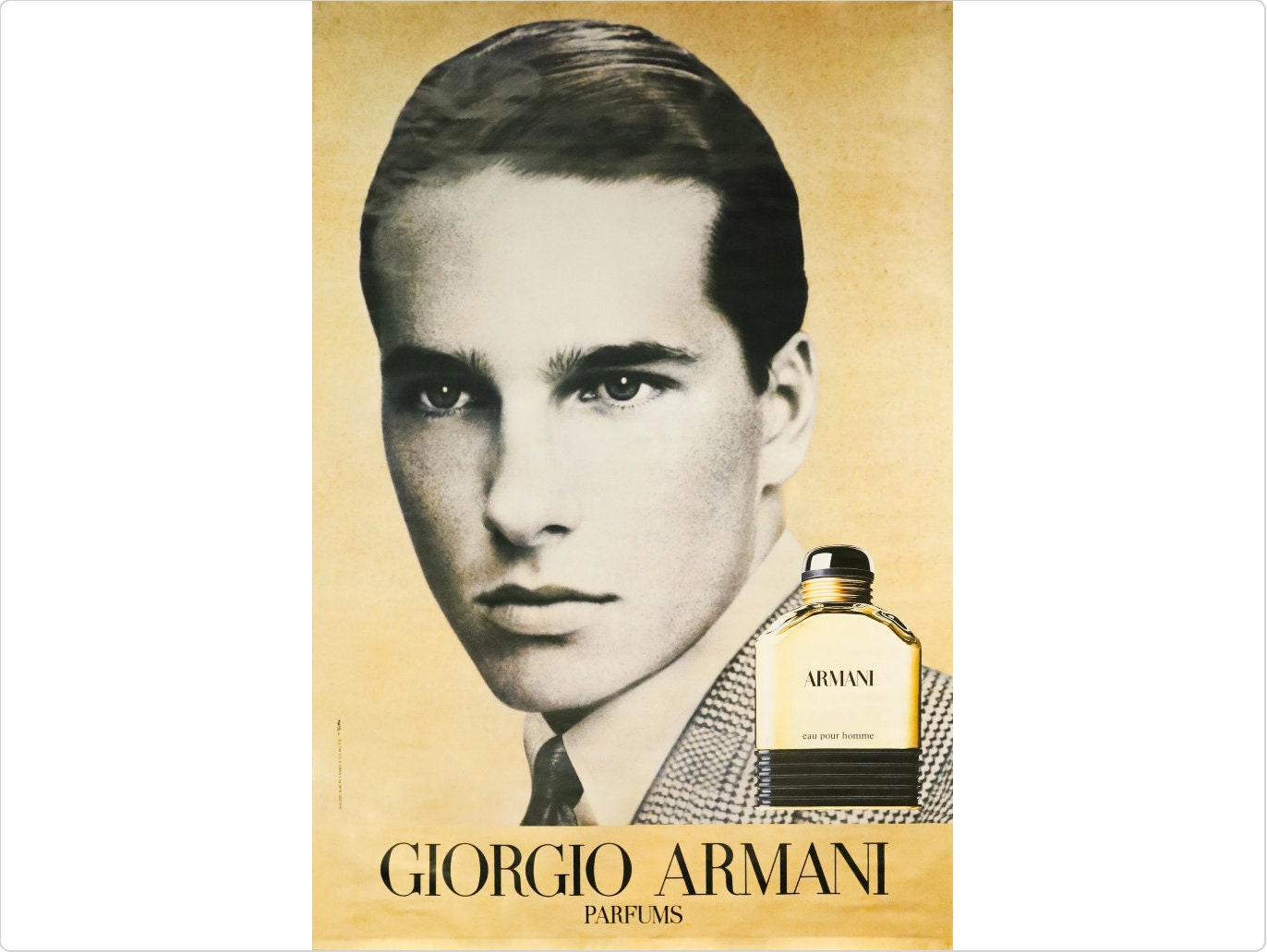 1988 Original French Perfume Poster - Giorgio Armani Parfums