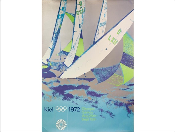 Affiche Jeux Olympiques 1972 - Courses - Ottl Aichner - 84 X 60 Cm