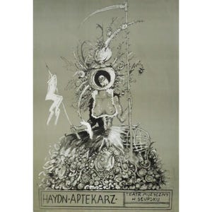 1980 Original Polish Theater Poster, Haydn Aptekarz (The Apothecary)