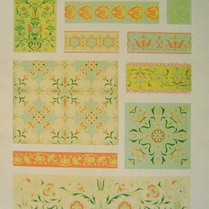 1900 Original German Art Nouveau Poster, Decorator Print #11