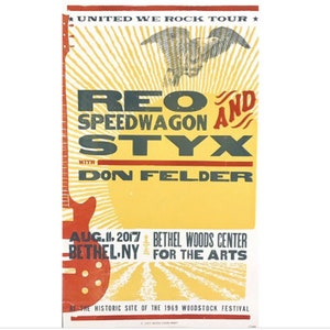 2017 American Concert Poster, Reo Speedwagon and Styx (with Don Felder), Numbered 63/100