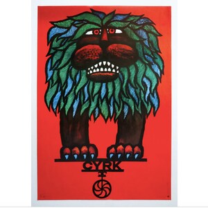 1978 Polish Circus poster - CYRK (Lion) - (Hilscher)