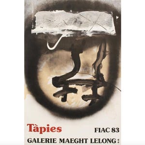 1983 French Exhibition Poster, Tàpies - Galerie Maeght Lelong Paris