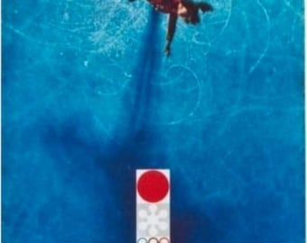 1972 Original Sapporo Winter Olympic Games Poster, Figure Skating