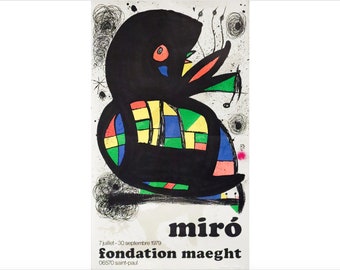 1979 Joan Miro Fondation Maeght Exhibition Poster