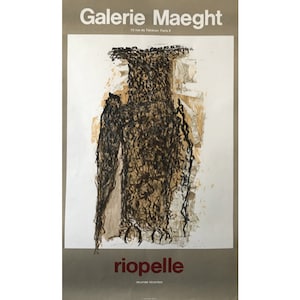 1970s French Exhibition Poster, Riopelle (Oeuvres Recentes Galerie Maeght)